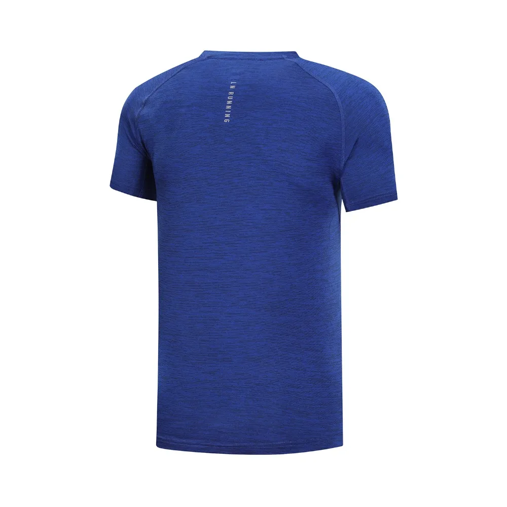Li Ning Мужская футболка для бега сухая дышащая 100% полиэстер футболки с подкладкой