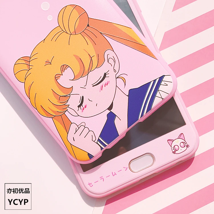 P20 pro Чехол с принтом "Сейлор Мун"+ пленка для экрана из закаленного стекла, розовый чехол для девочки для huawei Nova2S/3/3E/P20/P10/P10plus/mate9/10 задняя крышка