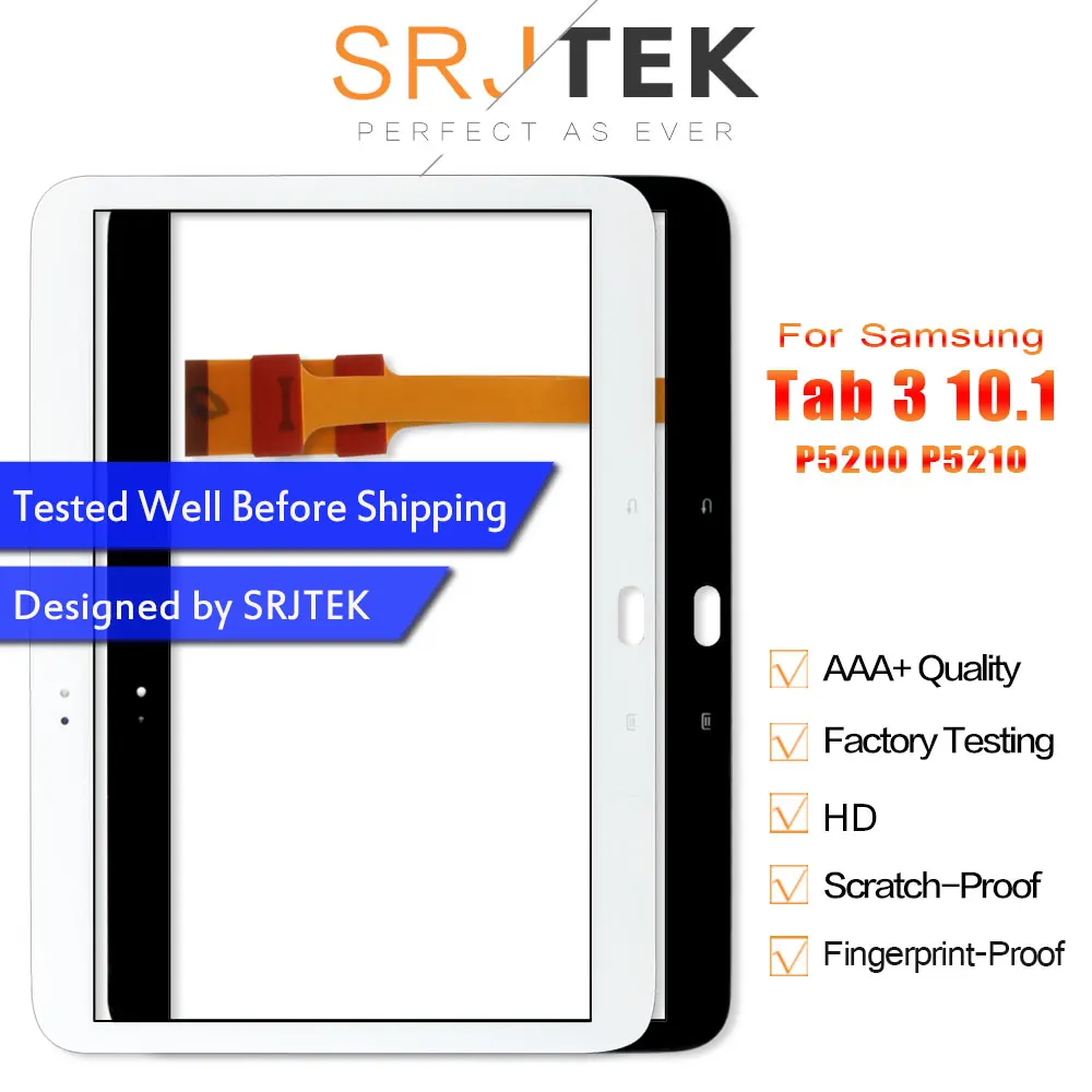 Srjtek P5200 сенсорная панель для samsung Galaxy Tab 3 10,1 P5200 P5210 сенсорный экран дигитайзер сенсорная панель стекло запасные части