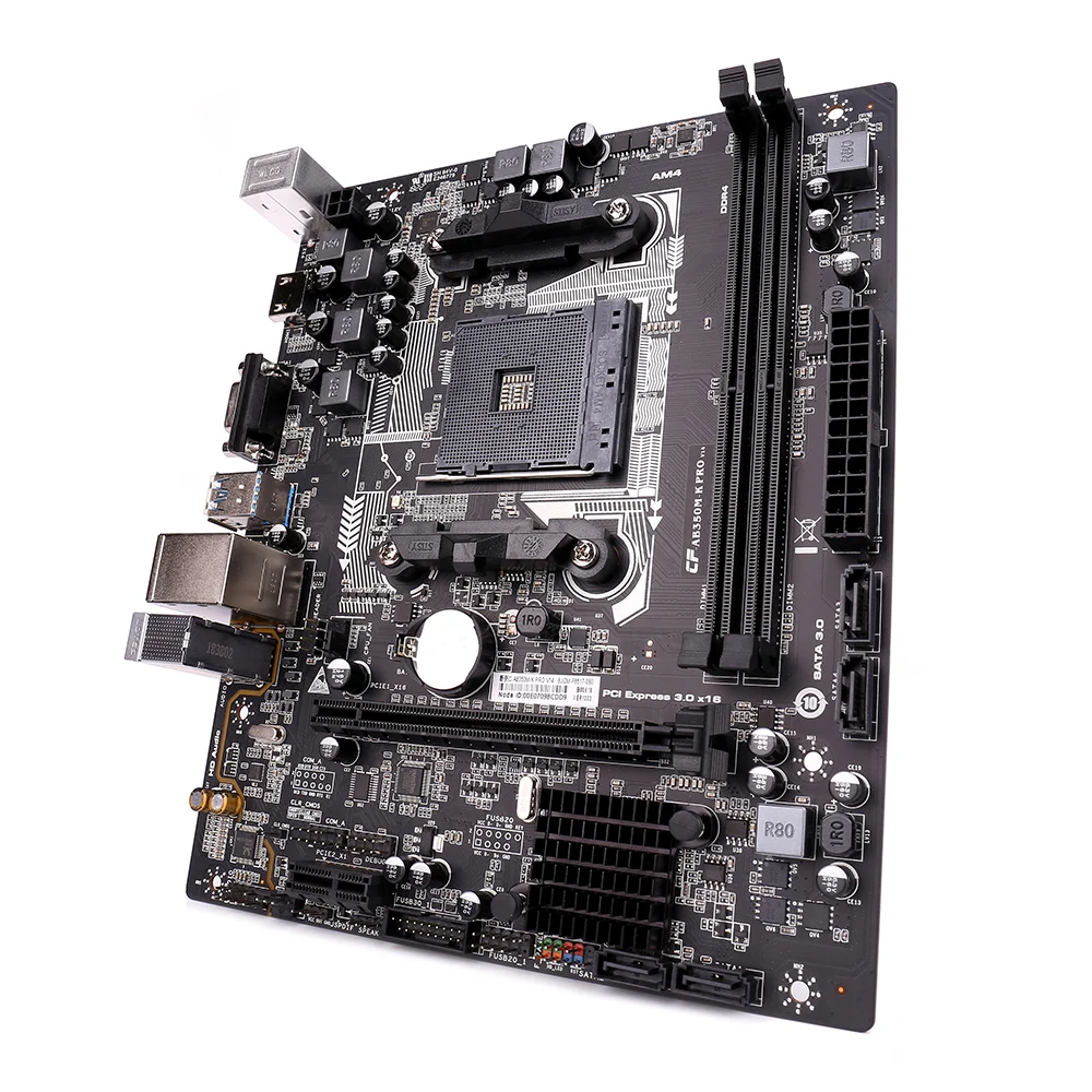 Цветная системная плата AB350M PRO V14 AMD B350/AM4 материнская плата VGA+ HDMI SATA3.0 6 ГБ/сек. V14 материнская плата