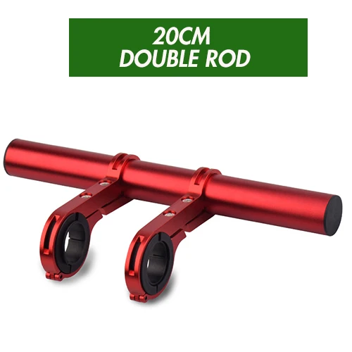 Red Double Rod 20cm Victgoal руль велосипеда Расширенный кронштейн велосипед головное крепление бар держатель компьютера фонарь лампа Поддержка стойки сплав волокно стенд - Цвет: Red Double Rod 20cm