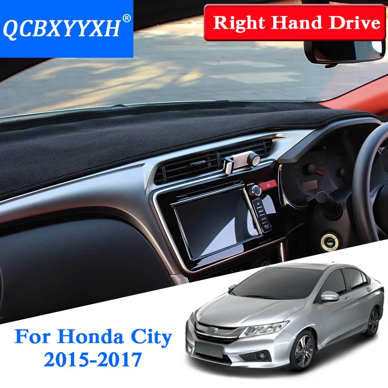 QCBXYYXH для Honda City 2015 2017 коврик приборной панели с правым приводом Защитная