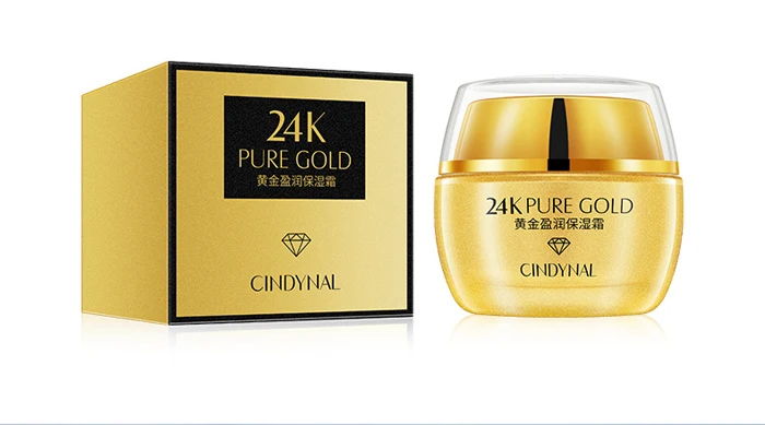 CINDYNAL натуральный уход за кожей увлажняющий с гиалуроновой кислотой beauty 24k Gold яркий крем для лица 50 г