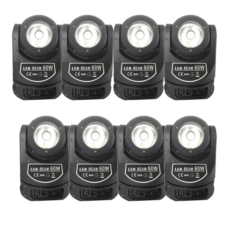 8шт./лот DMX512 DJ оборудование освещение 60 Вт светодиодный движущийся Точечный
