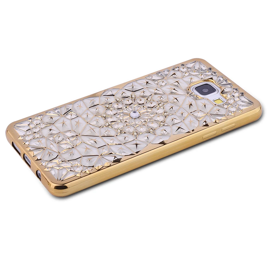 Dagudon Роскошные ТПУ Алмаз чехол для Samsung Galaxy A5 2016 A510F Bling золота мягкий Коке |