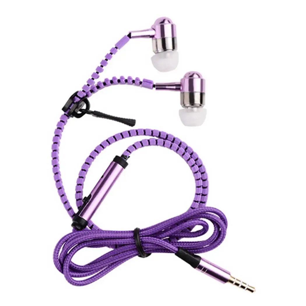 In ear Stereo 3 5 мм Jack Earbuds Zipper Phone наушники Спортивная гарнитура 32 10 500 Гц с 1 2 м/47 дюйма 18