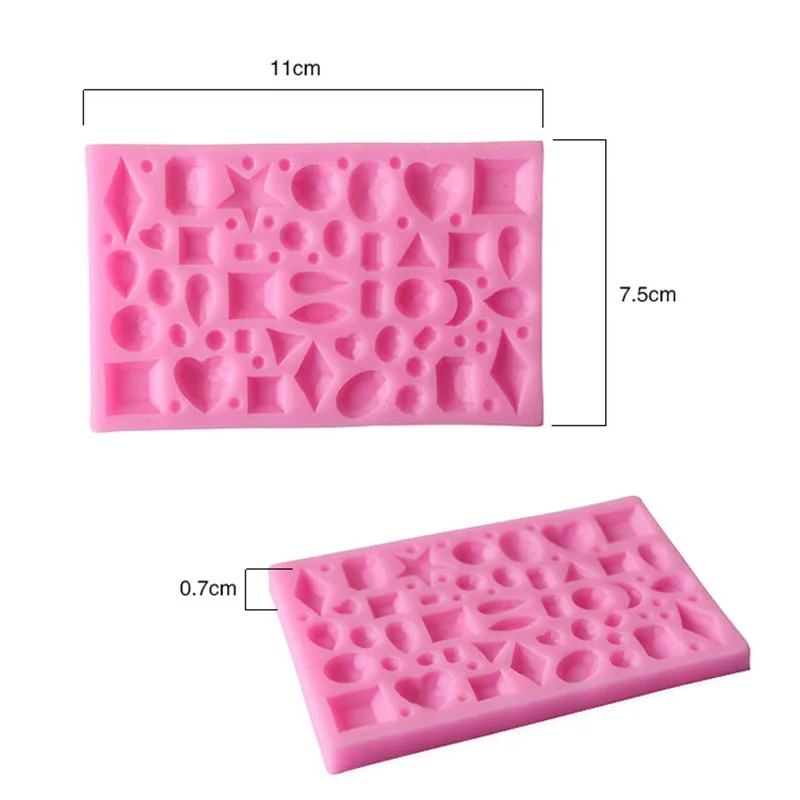 Новый 3D драгоценный камень алмаз силиконовые помадные формы для украшения торта