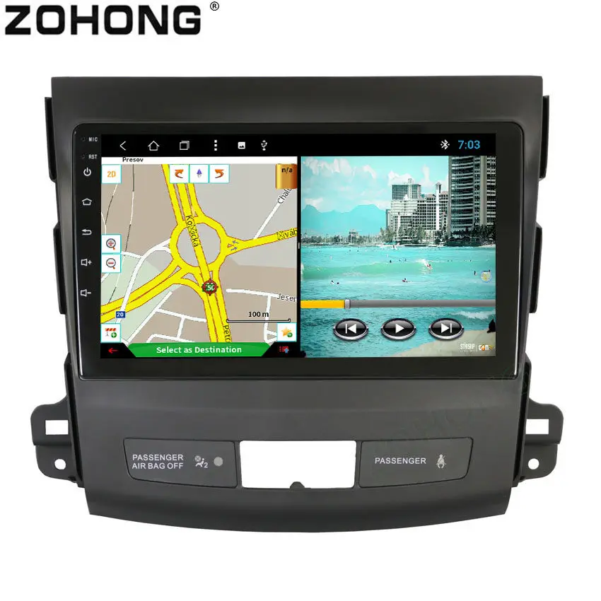 2.5D 9 дюймов Octa 8 Core Android автомобильный мультимедийный dvd-плеер для Mitsubishi Outlander 2005-2012 автомобиля gps Навигация Авто Радио стерео