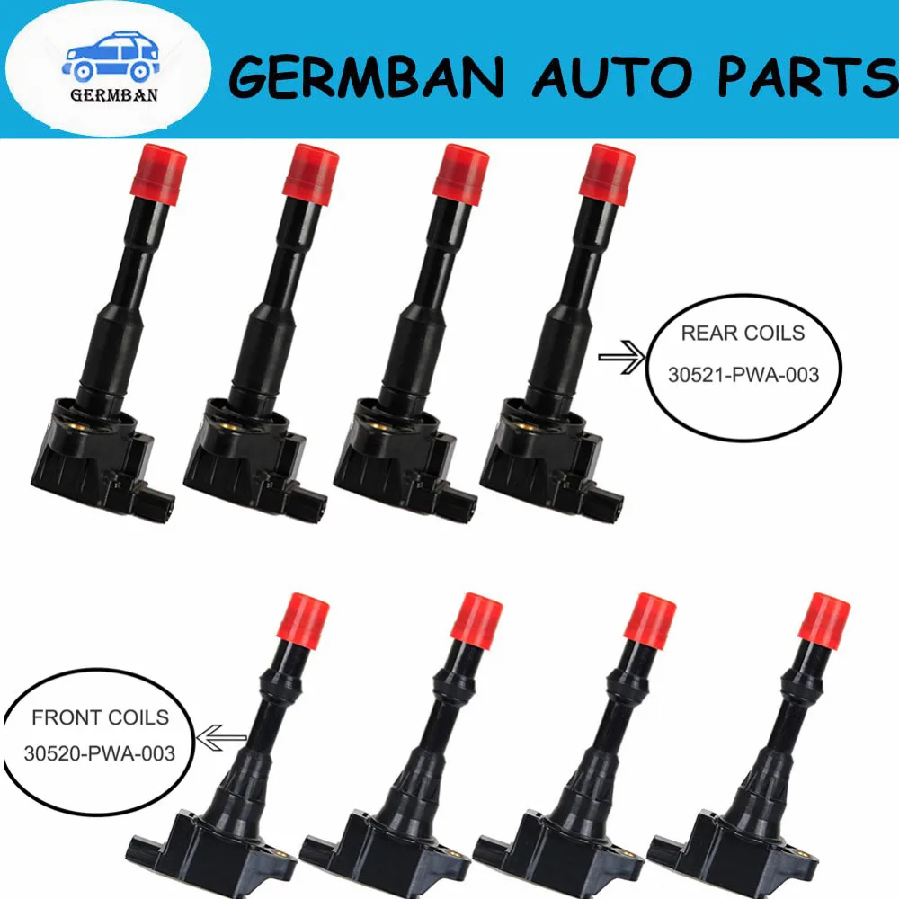 8 шт./лот передние и задние катушки зажигания 30520 PWA 003 30521 для Honda Civic 7 VII VIII JAZZ FIT 2 3 II
