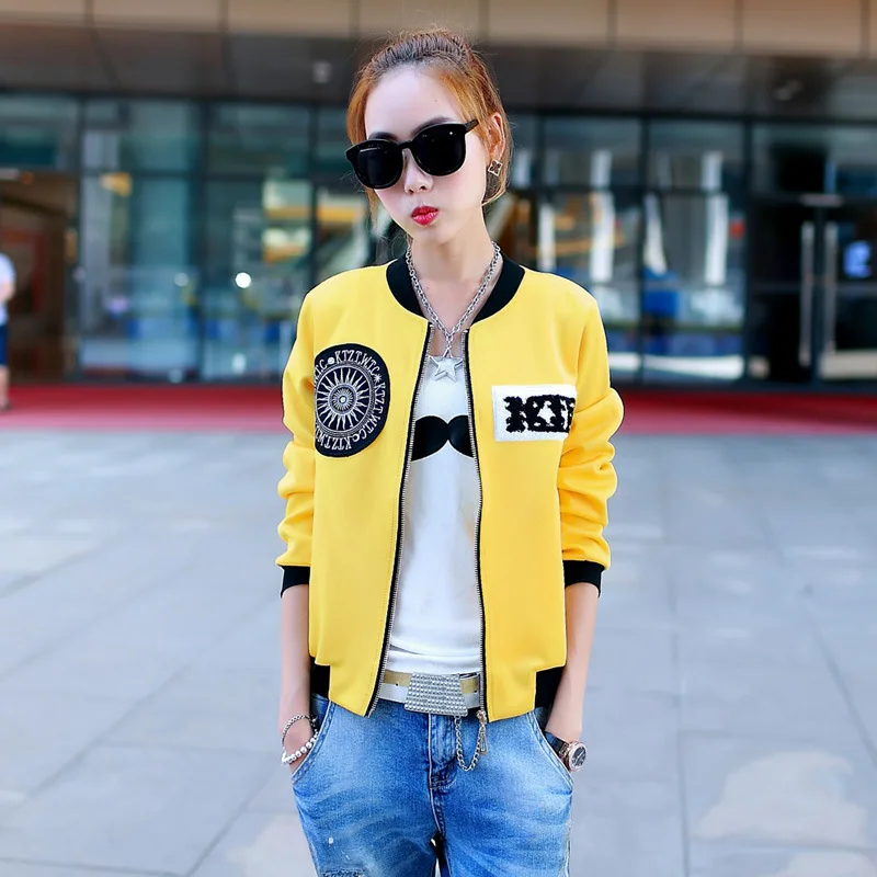 PADAUNGY Hot Women Basic Coats Casual Bomber Jackets Long Sleeve Outerwear Print Ladies Jaqueta Feminina Coat Chaquetas | Женская одежда