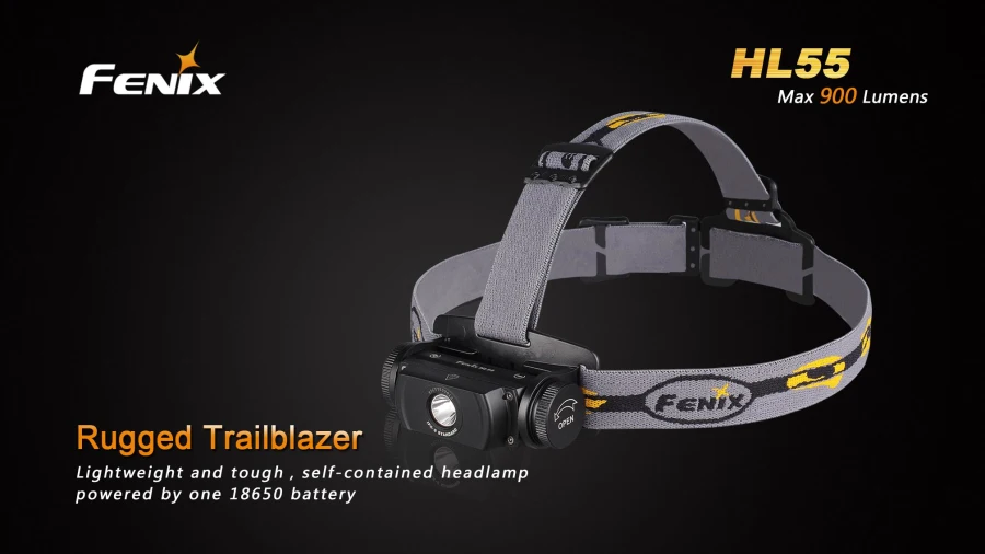 FENIX HL55 900 люмен Водонепроницаемый фонарь CREE XML T6 светодиодный перезаряжаемый налобный фонарь 18650