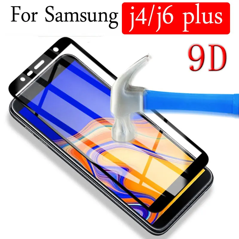 9D закаленное стекло для samsung galaxy j4 plus Защитное j6 пленка sansung j4plus Защитная экрана |