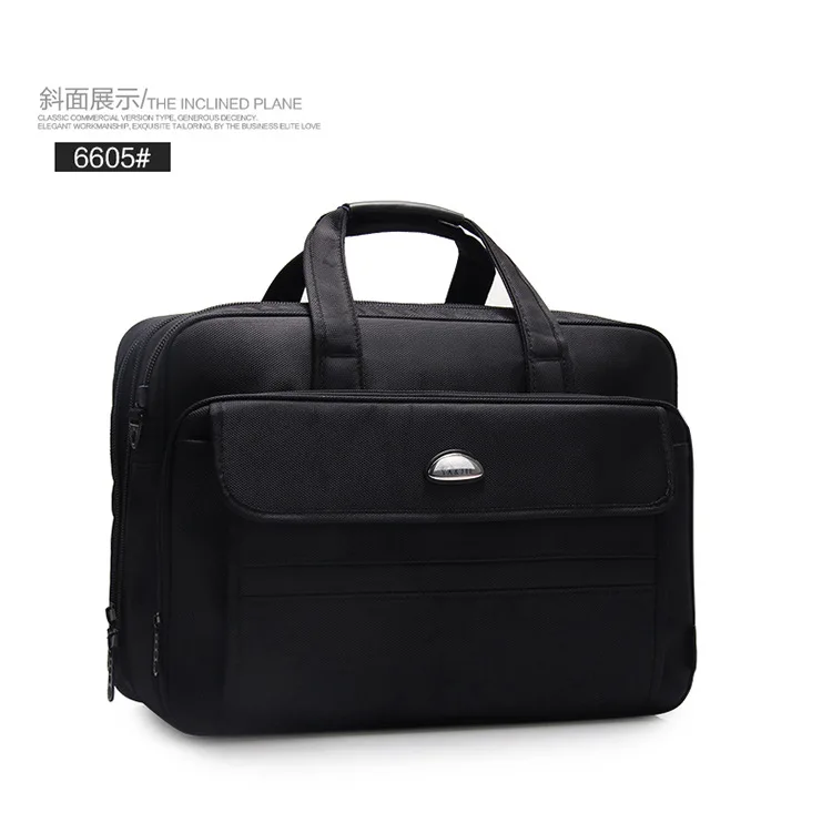 6601 New Fashion Business Man Bag large Capacity Briefcase Oxford Shoulder Bag Handbag Kit Computer Bag Oxford Briefcase