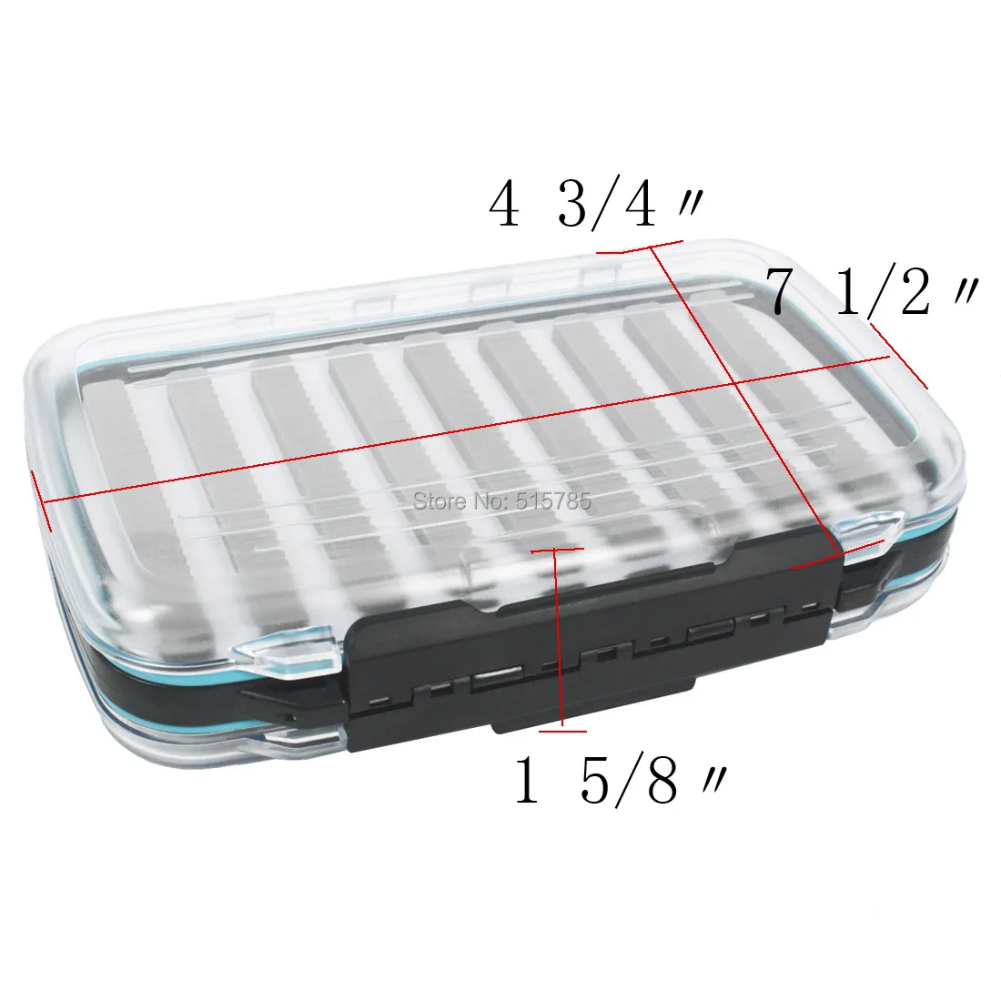 Andux Fly Рыболовная коробка синяя пластиковая двухсторонняя Водонепроницаемая для