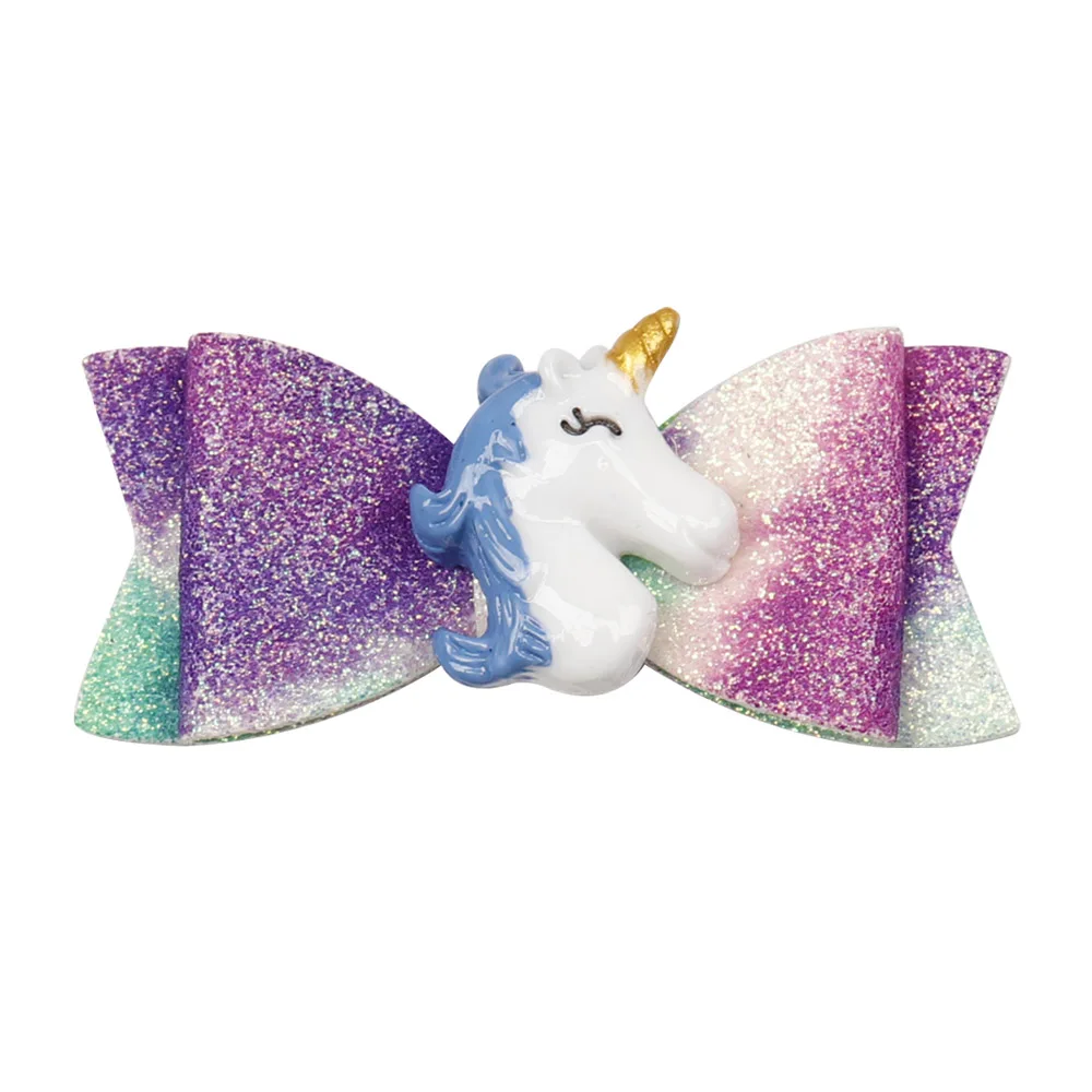 

Oaoleer Hair Accessories Unicorn Party Barrettes For Girls Rainbow Glitter Swallowtail Hair Clips 6 Pcs/set Hair Accessories