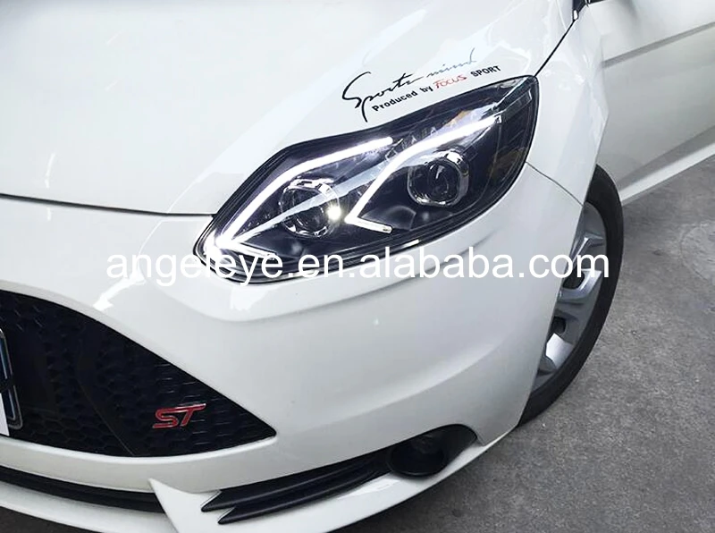 Комплект для Ford Focus 3 2012-2014 год светодиодный фары налобный фонарь черный Корпус |