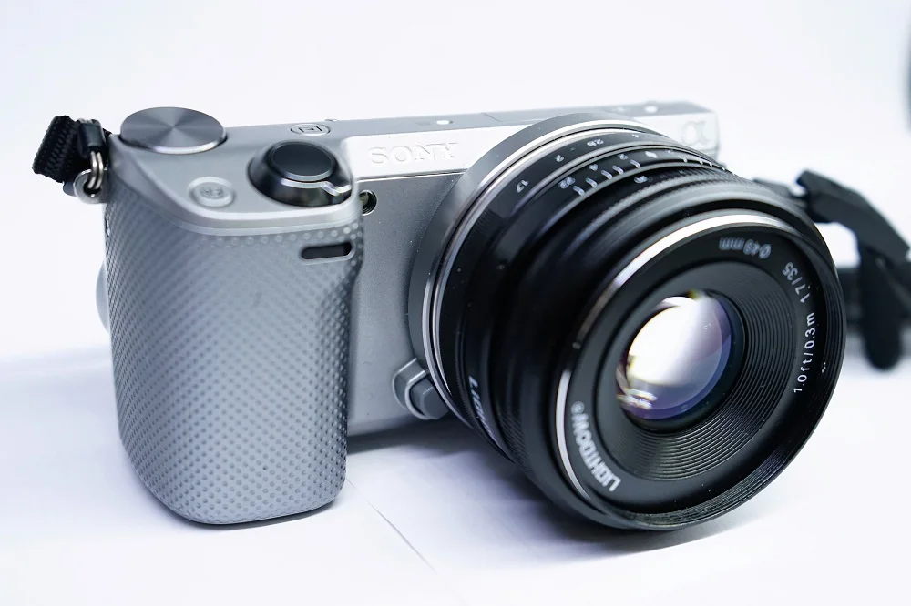 Lightdow 35 мм F1.7 с ручными настройками для видеосъемки Для sony E Mount NEX 3 3N C3 5 5N 5R 5, 6 комплектов/партия, 7 A6500 A6300 A6000 A5100 A5000 A3000 A3500