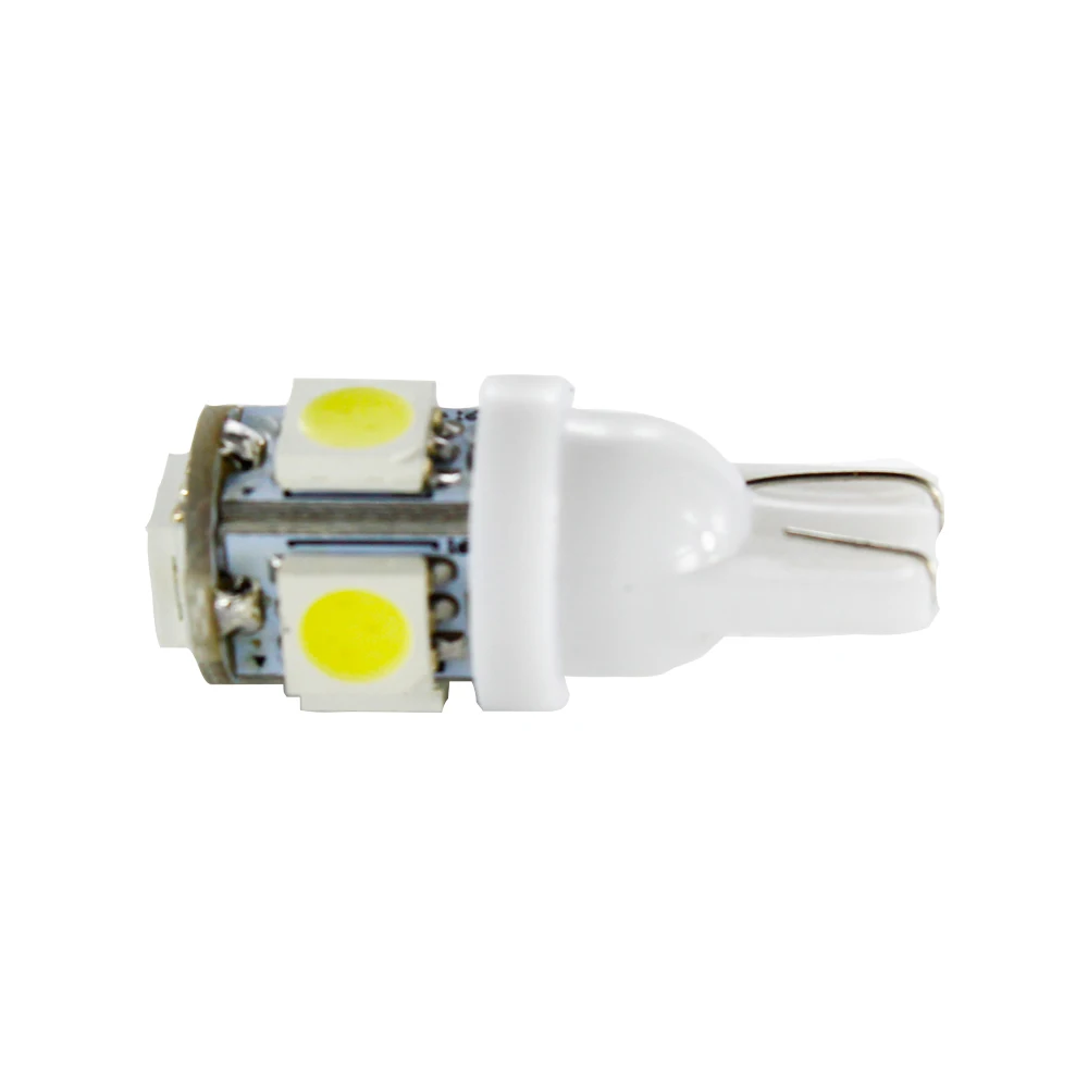 Оптовая продажа 100 шт. Led Автомобильный DC 12 В лампада светильник T10 5050 супер белый