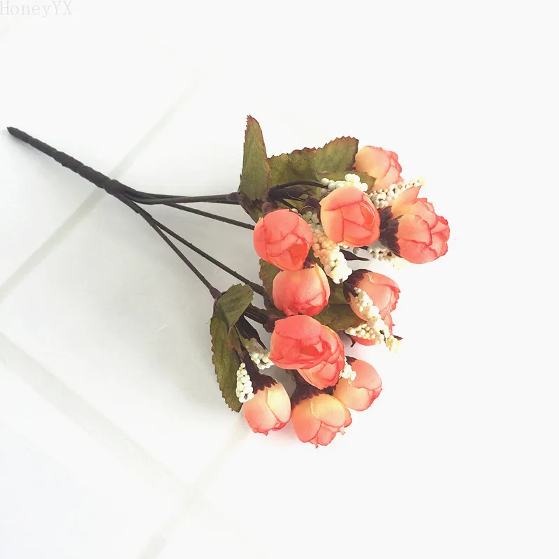 Tea Rose Hybrid Floral Bouquet Fake Flower Arrange Table Home Decor Party Accessory Flores Wedding | Дом и сад