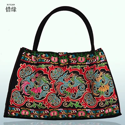 Женская Холщовая Сумка винтажная Этническая сумка через плечо с вышивкой