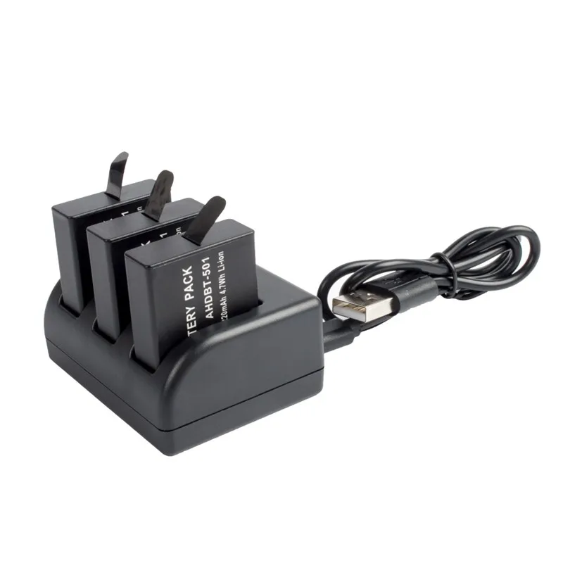 Аксессуары для спортивной камеры ORBMART зарядное устройство с тремя портами Gopro Hero 5