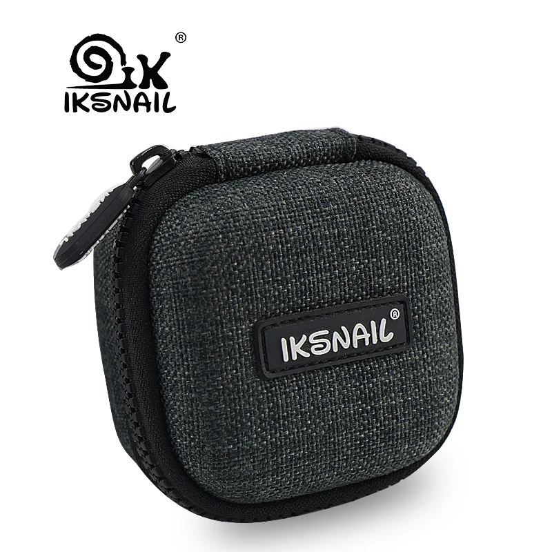 IKSNAIL коробка для наушников волокна наушники с молнией Жесткий Чехол Для Хранения