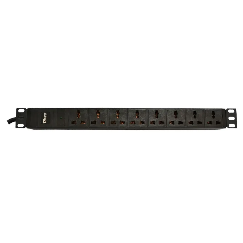 TOWE EN16/W801 16A 8 способов GB2099.3 универсальная розетка PDUs 1" Шкаф розетка горизонтальные блоки распределения питания