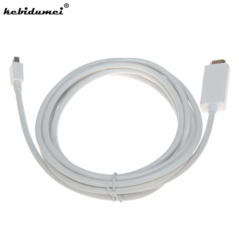 Kebidumei 2021 оптовая продажа 1 8 м 3 Thunderbolt мини порт дисплея DP к HDMI совместимый штекер
