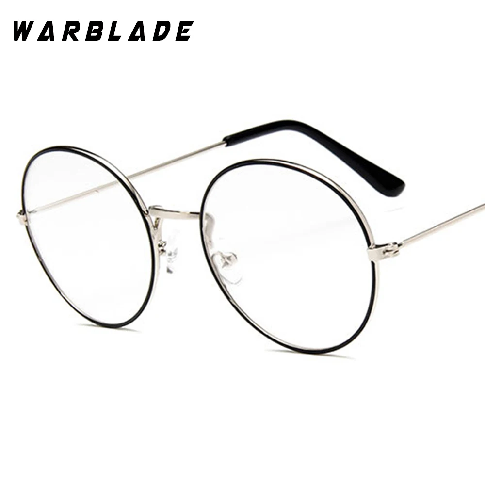 

2018 Fashion Glasses Frame Men Women Retro Vintage Decorative Frames Clear Lenses Round Glass Frame de grau WarBLade