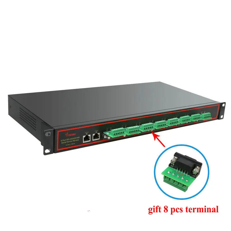Промышленный Класс 8 Порты и разъёмы RS232 серийный для Ethernet конвертер RS485 RS422