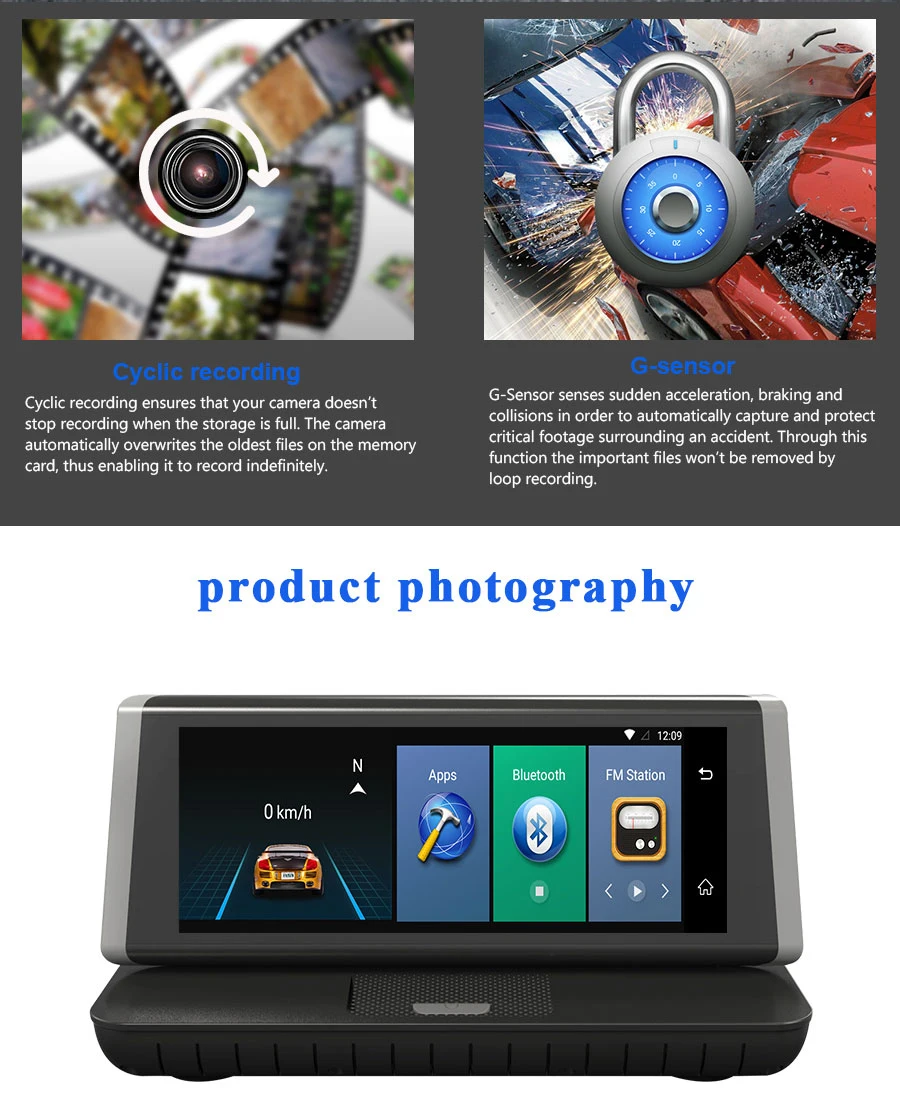 8 дюймов 4G Android 5,1 Bluetooth Wifi двойной объектив Full HD 1080P ADAS FM Dashcam Регистратор Автомобильный грузовик gps навигация видео рекордер