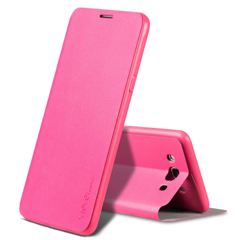Rose Pink X-Level кожаный флип-чехол s для Samsung Galaxy J5 j510 J510F ультратонкий деловой кожаный чехол - Цвет: Rose Pink