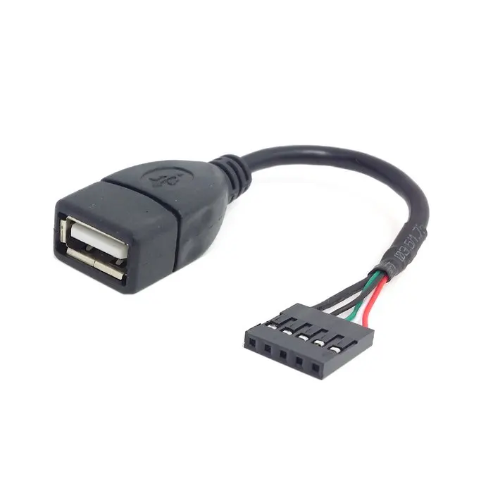 

10cm USB 2.0 A Female Socket To Pitch 2.54mm 5pin Housing PCB Motherboard Cable
