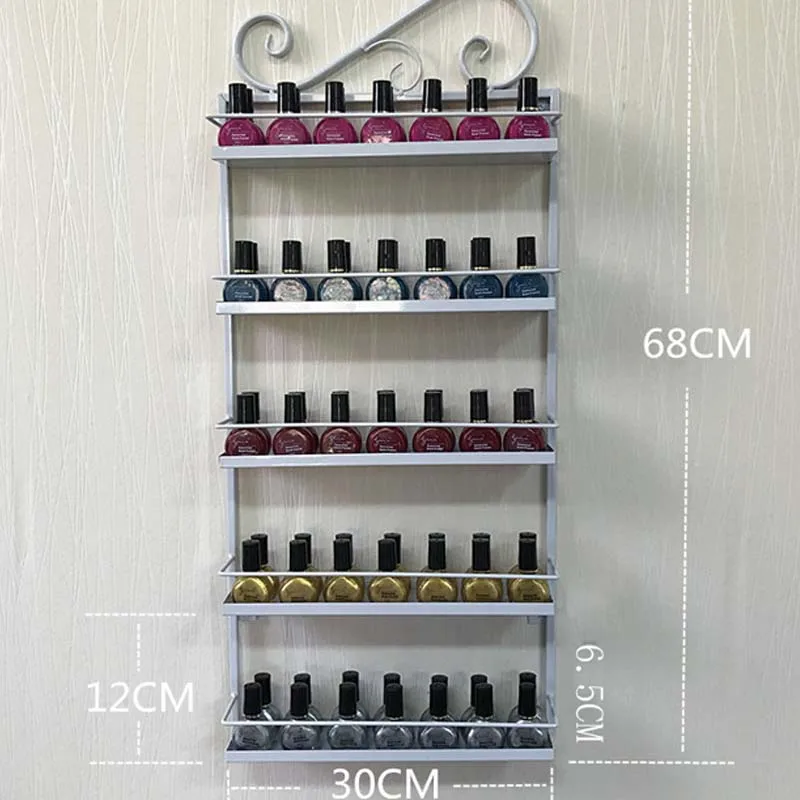 Подвесная полка из кованого железа для хранения лака ногтей|storage hanging shelves|hanging