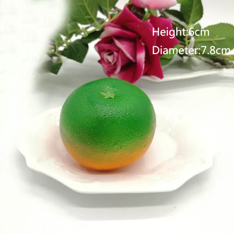 Green yellow orange Пластиковый пенный реалистичный имитация, модный реквизит для свадебной вечеринки, 1 шт., Хит, искусственный ребенок, образование, поддельные фрукты, овощи - Цвет: Green yellow orange