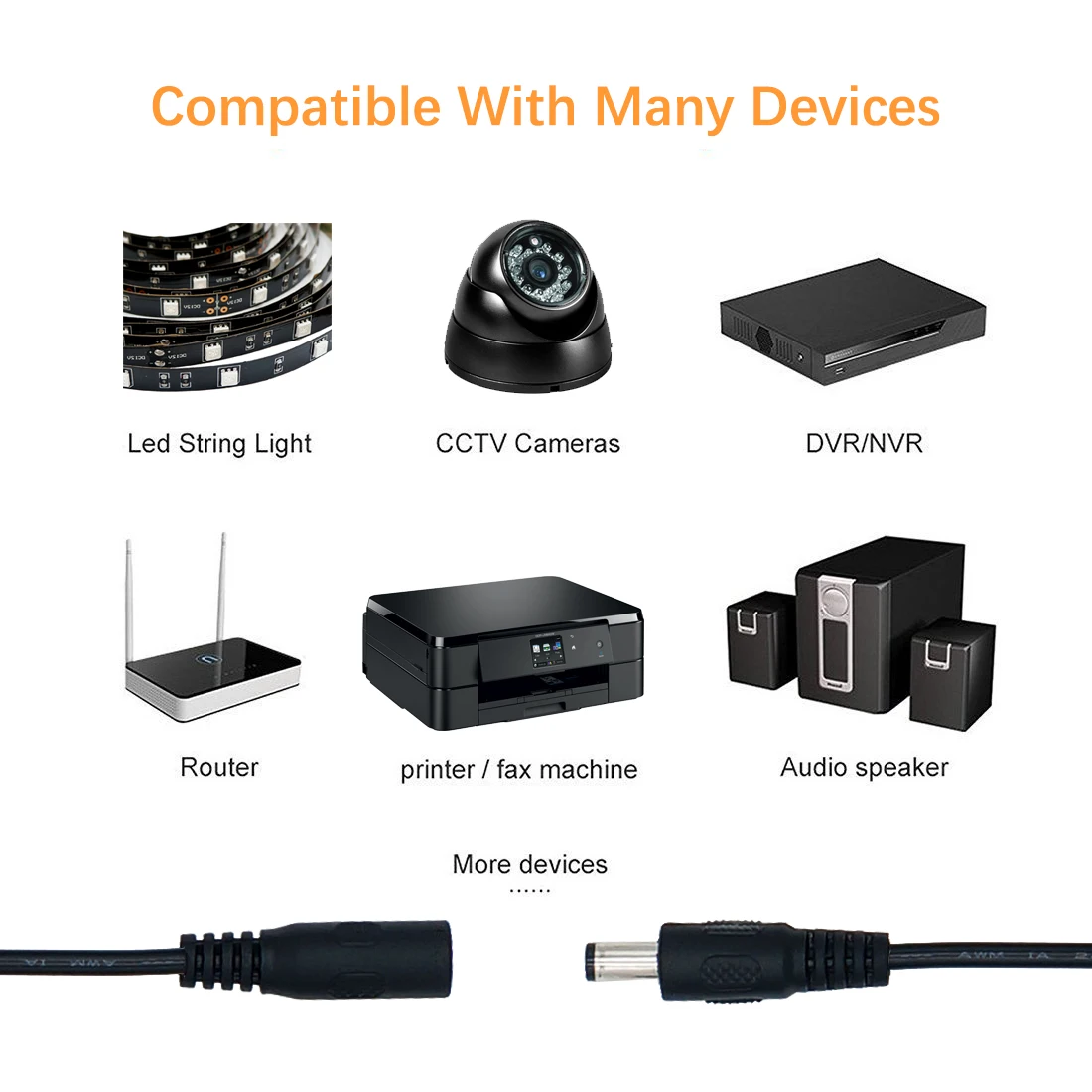 Удлинительный кабель UnvarySam DC 10 м/32 8 футов 2 1 мм x 5 22AWG для светодиодной ленты 12 В 3 А