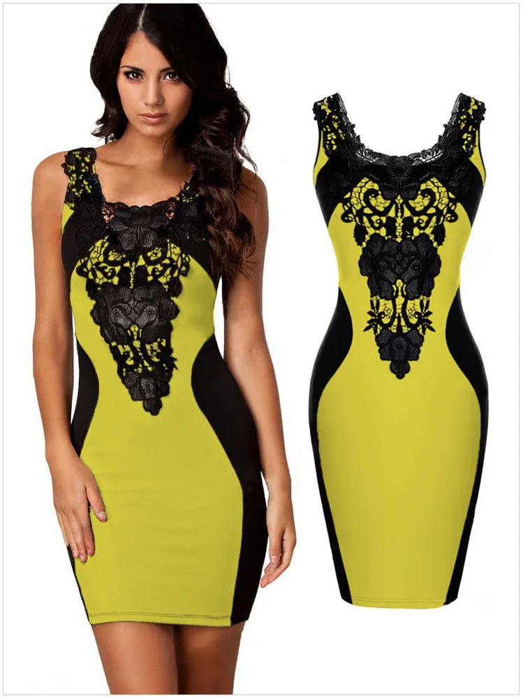 Винтаж Кружево платье без рукавов сексуальные Для женщин шифоновые платья