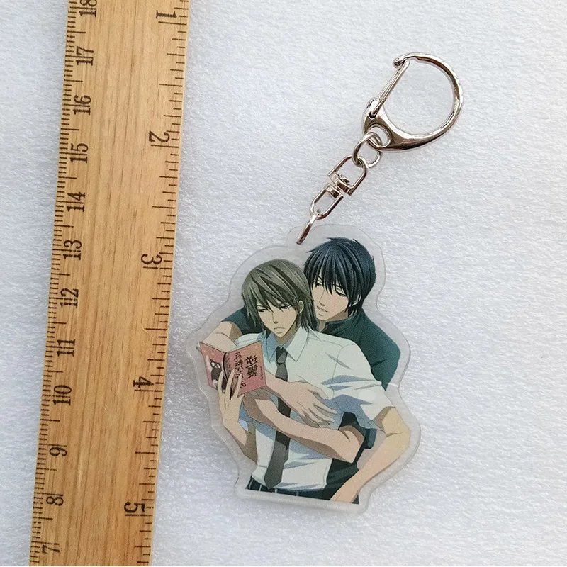 Брелок для ключей с подвеской Fujoshi Anime Keychian Sekai ichi Hatsukoi Onodera Ritsu Takano Masamune Doubleside 1 шт. 6