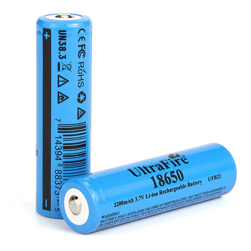 Ultrafire 18650 2200 мАч 3,7 в литий-ионная аккумуляторная батарея luz USBLED ночной Светильник de litio para las baterias de la linterna