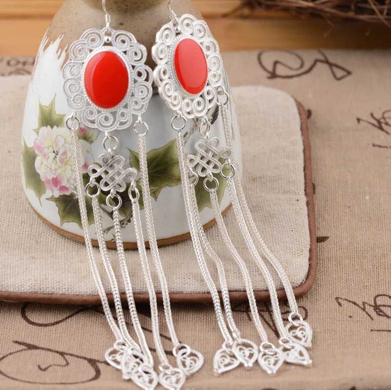 2018 Новое поступление серьги Модные украшения император S925 чистой кисточкой