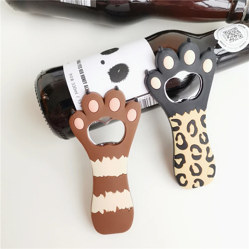 Magnet Cat Paw Claw Shaped Bottle Opener Cute Bar Tools Glass Beer Bottle Opener Corkscrew Kitchen Bar Tools Fridge Magnet