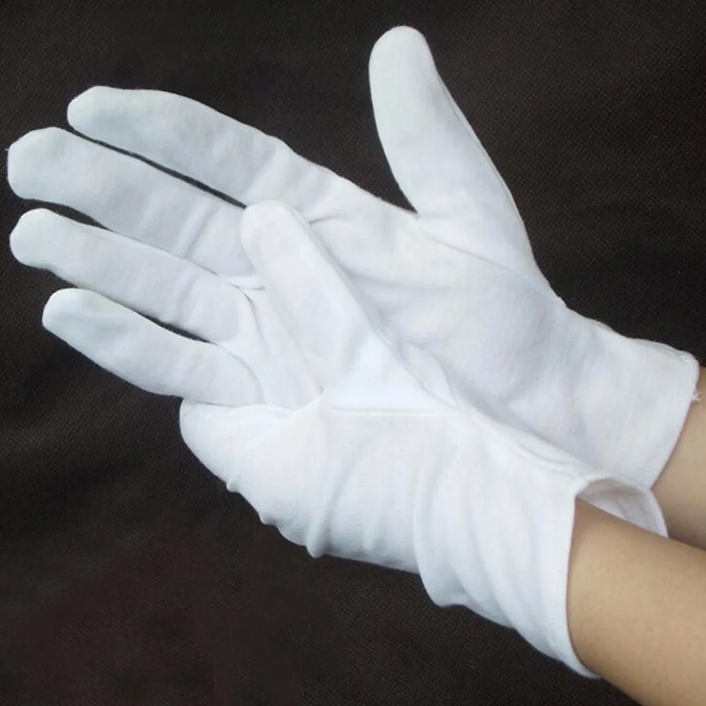 Перчатки для уборки по дому, хлопковые перчатки белого цвета, рабочие перчатки для уборки, промышленные ювелирные изделия, защитные Нескользящие перчатки