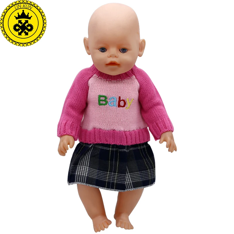 

Baby Doll Clothes 6 Styles Woolen Hand-woven Princess dress Fit 43cm Baby Doll Accessories Birthday Gifts 362
