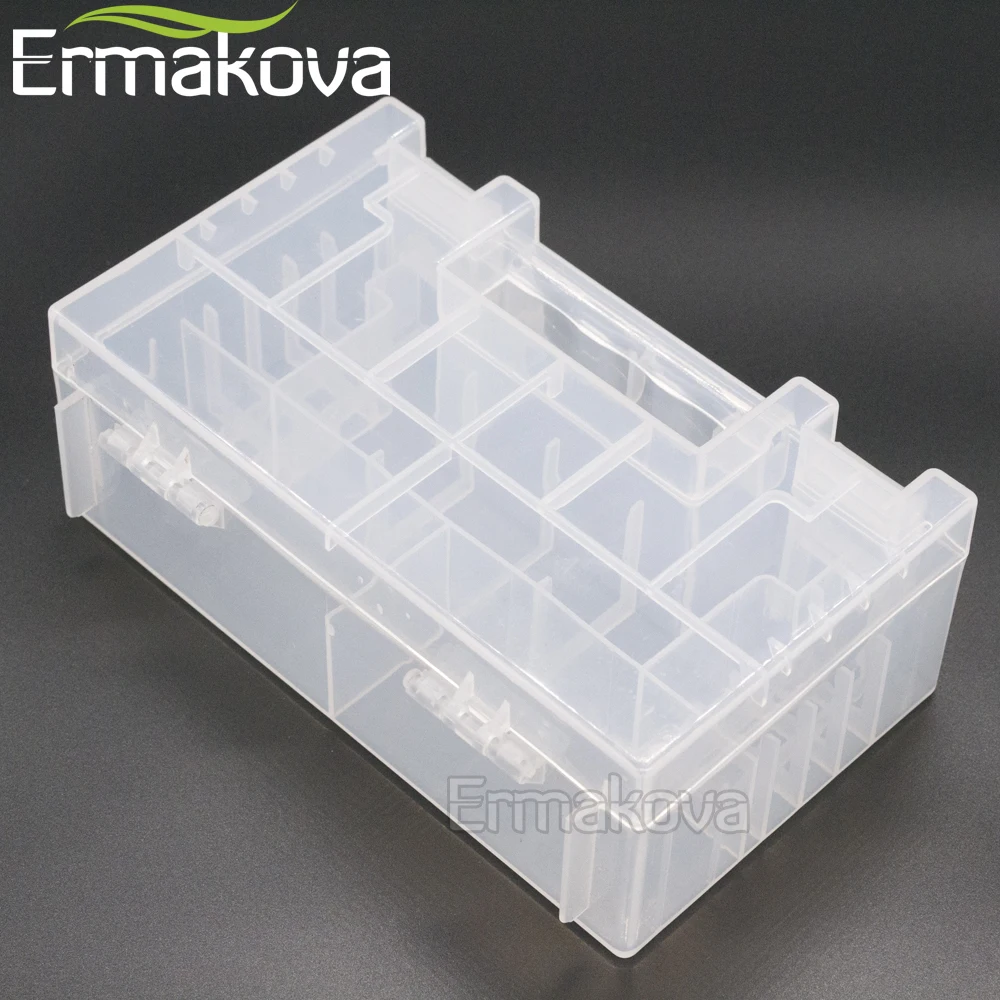 ERMAKOVA жесткий пластмассовый футляр для аккумулятора/органайзера/держателя/контейнера коробка для хранения батарей для AAA, AA, 9V батареи, картридера и SD карты