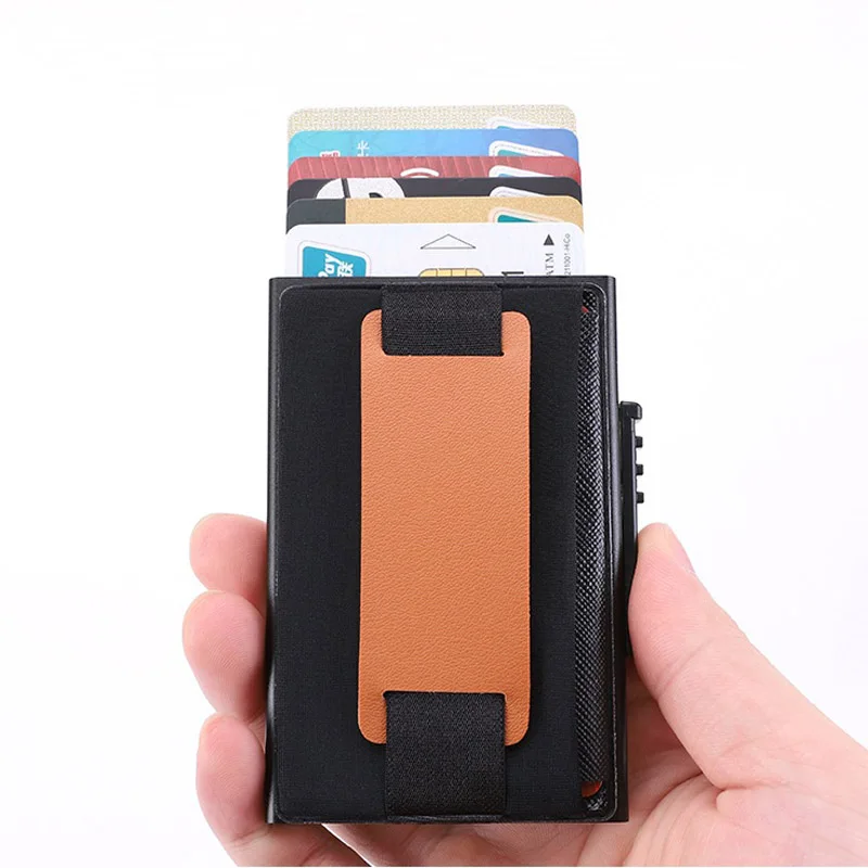 Новый мини кошелек с блокировкой RFID деловые алюминиевые держатели для