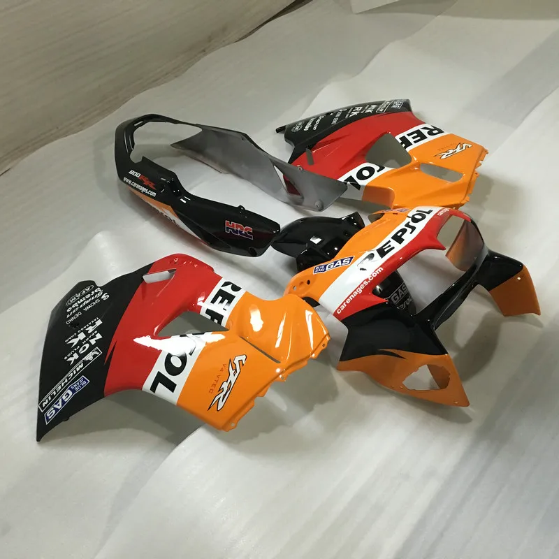 Комплект обтекателей для мотоцикла HONDA VFR800 98 99 00 01 VFR 800 1998 1999 2000 Красный Оранжевый