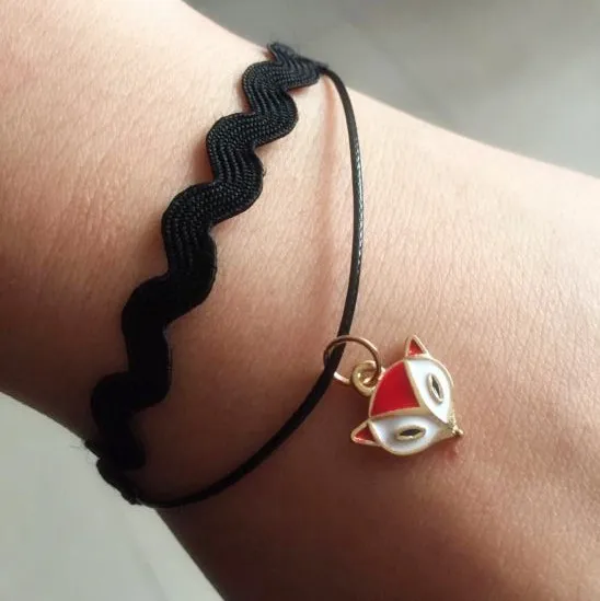 Sl260 двухслойная кожаная веревка милая маленькая Женская бижутерия готический