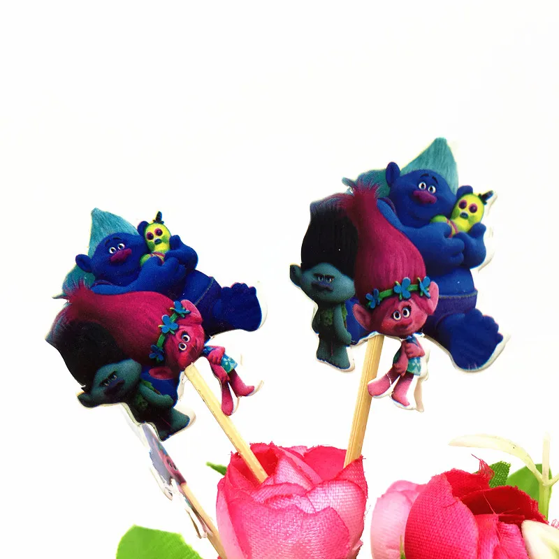 10 шт./лот Тролли торты фруктовый Пикер Детские вечерние принадлежности для душа |