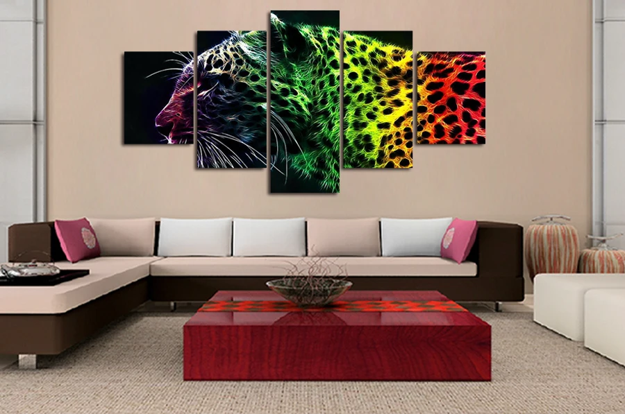 5 шт. абстрактная картина с леопардовым принтом|decorative painting|painting sellpainting for living room |