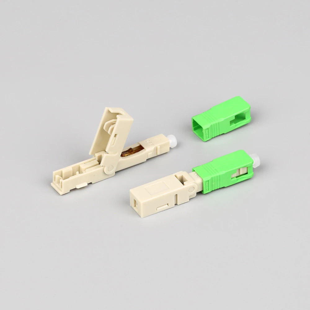 100 шт. SC/APC Быстрый разъем FTTH Оптическое волокно плоский кабель Тип SC APC